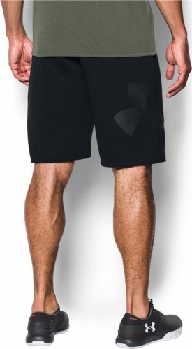 Шорти Under Armour Rival Fleece Exploded Logo Midnight Black купити