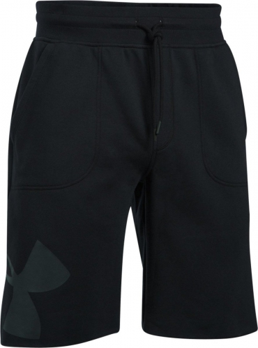 Шорти Under Armour Rival Fleece Exploded Logo Midnight Black фото