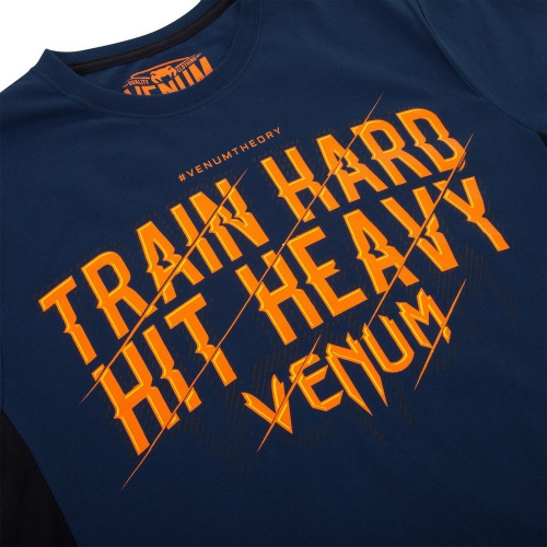 Футболка Venum Train Hard Hit Heavy T-Shirt Blue розмір