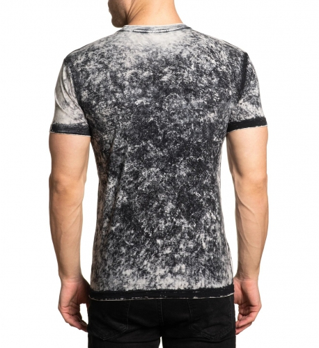 Двусторонняя футболка Affliction Bias SS Rev Tee Grey Lava Tint цена