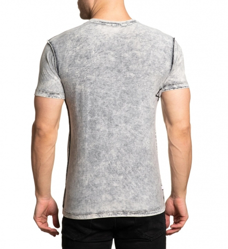 Двусторонняя футболка Affliction Bias SS Rev Tee Grey Lava Tint фото