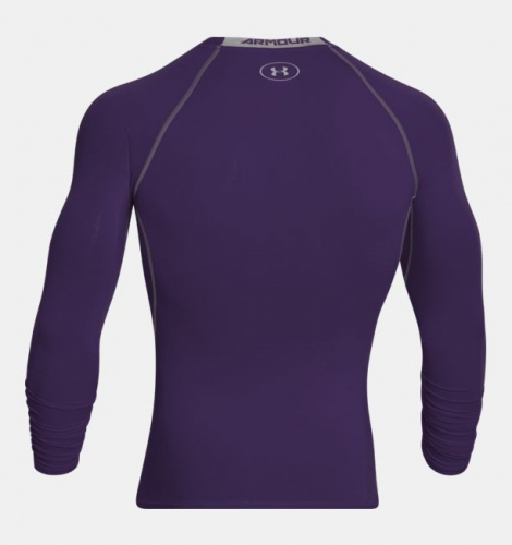 Компресійна футболка Under Armour HeatGear Compression Long Sleeve Stealth Purple оригінал