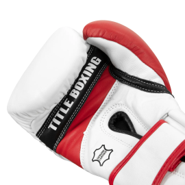 Снарядні рукавиці Title Boxing Gel World V2T Bag Gloves White Red Black, Фото № 5