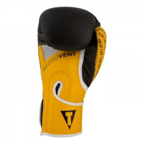 Боксерские перчатки Title Ali Infused Foam Training Gloves Black Yellow купити