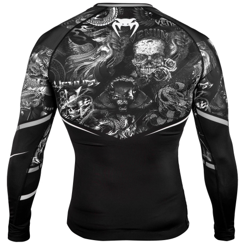 Venum Long Sleeves Art Rashguard Black White photo