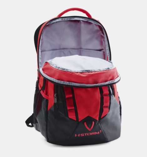 Under Armour Storm Recruit Backpack Red sports backpack photo