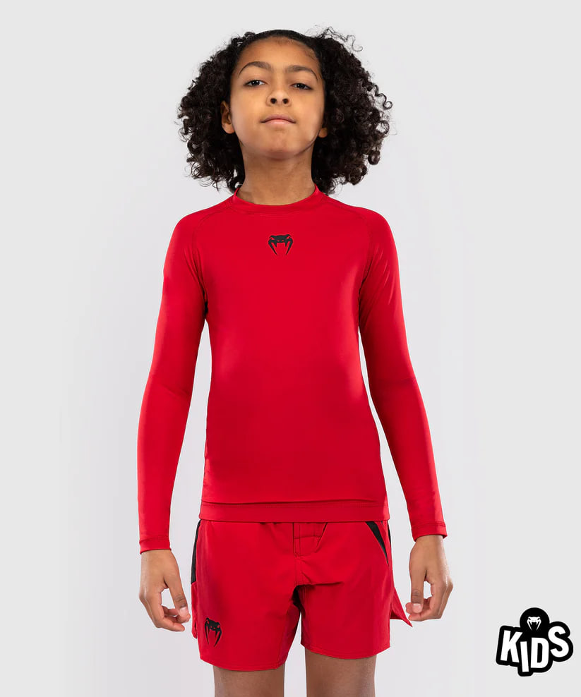 Детский рашгард Venum Contender Kids Rashguards Long Sleeves - Cherry Red оригинал