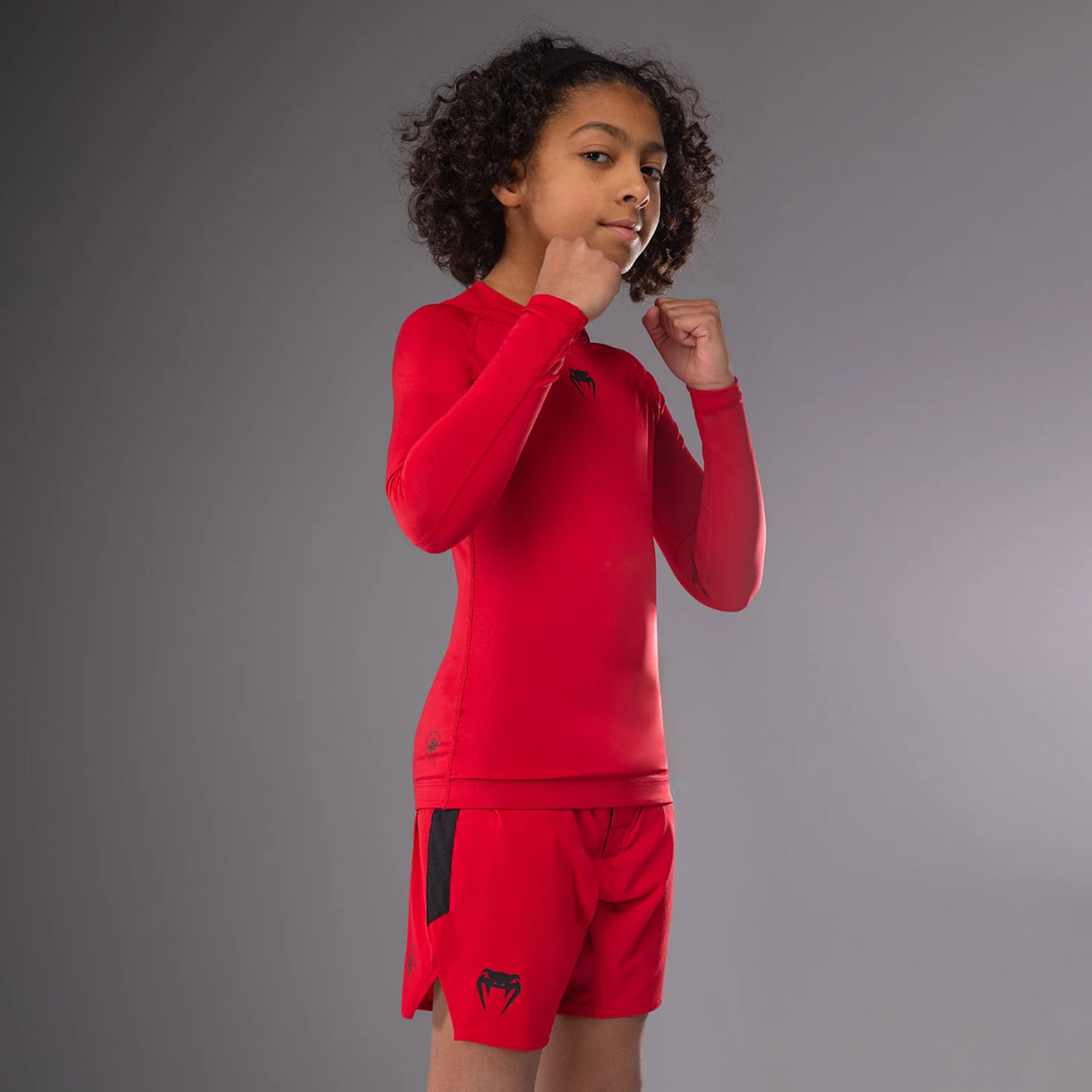 Детский рашгард Venum Contender Kids Rashguards Long Sleeves - Cherry Red купить