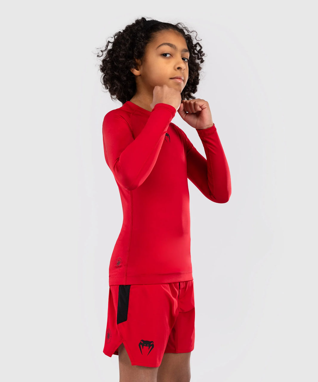 Детский рашгард Venum Contender Kids Rashguards Long Sleeves - Cherry Red стоимость