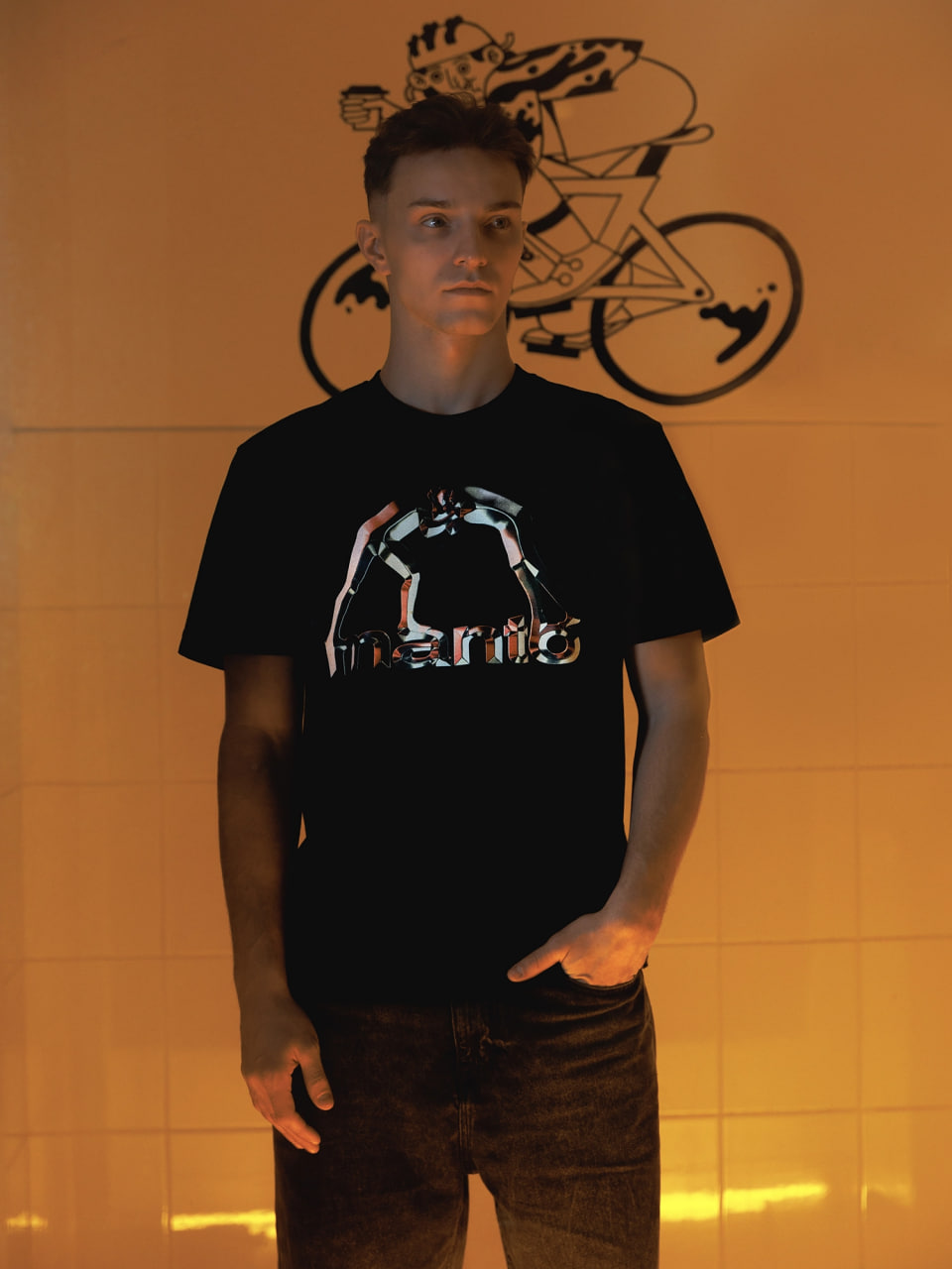 Футболка MANTO t-shirt METAL black ціна