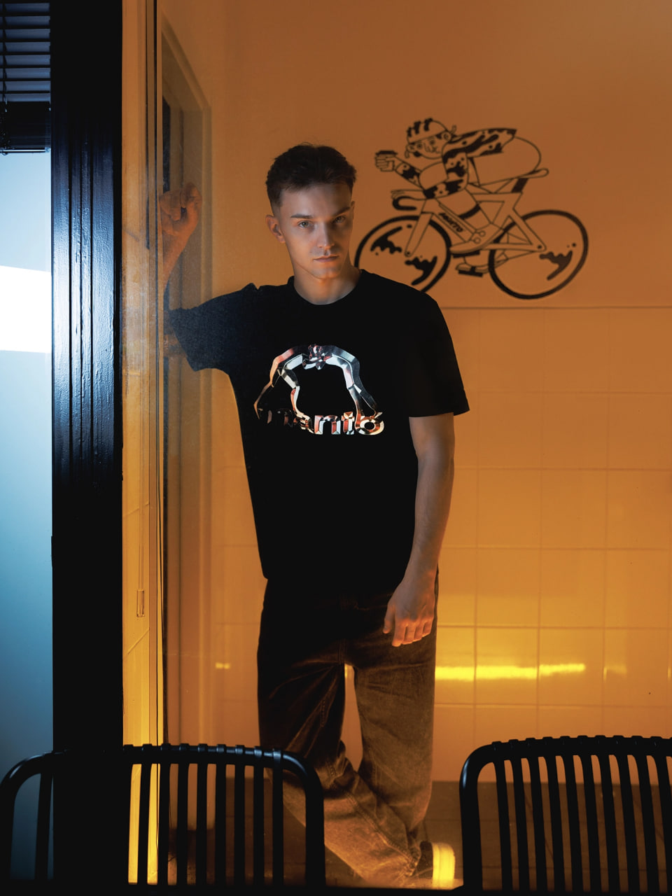 Футболка MANTO t-shirt METAL black фото