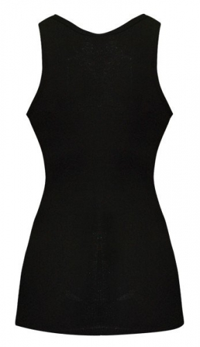 Womens Bad Girl Ribbed Vest Black-Blue T-shirt buy