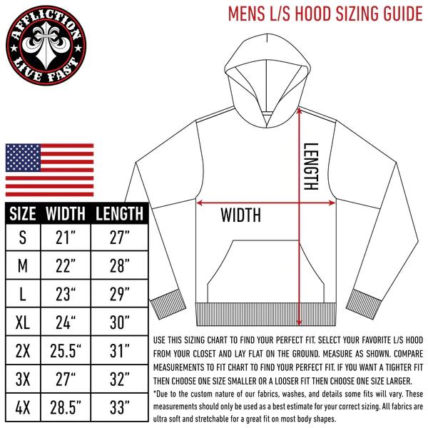 Худі Affliction Behold HVYWT A24418 Black фото