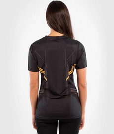 Женская футболка Venum Authentic UFC FightNight Dry Tech Black Gold, Фото № 2