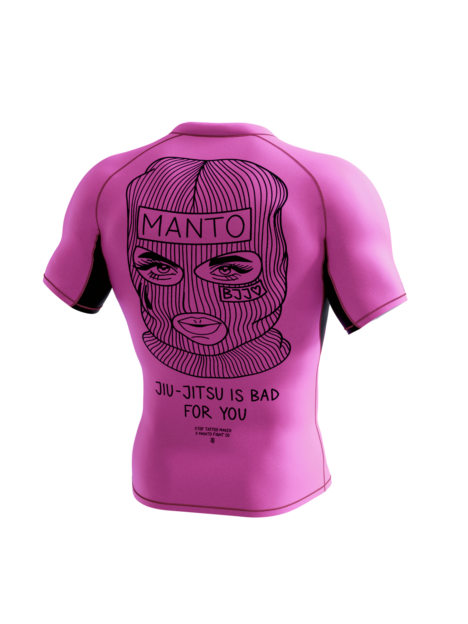 Rashguard MANTO X KTOF Balaclava Shortsleeve Pink buy