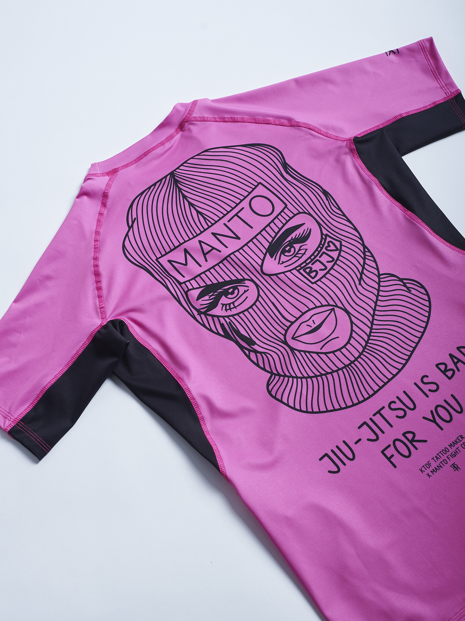 Rashguard MANTO X KTOF Balaclava Shortsleeve Pink photo