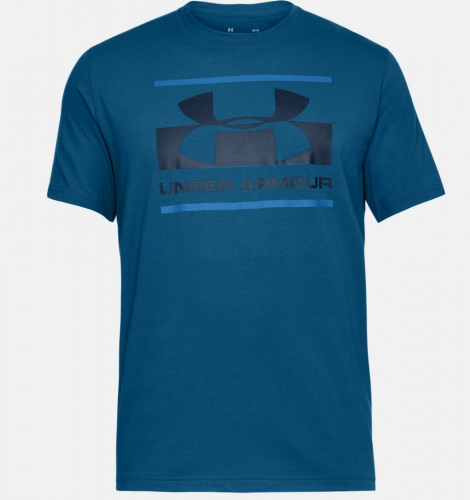Футболка Under Armour Blocked Sportstyle Logo T-Shirt Blue фото