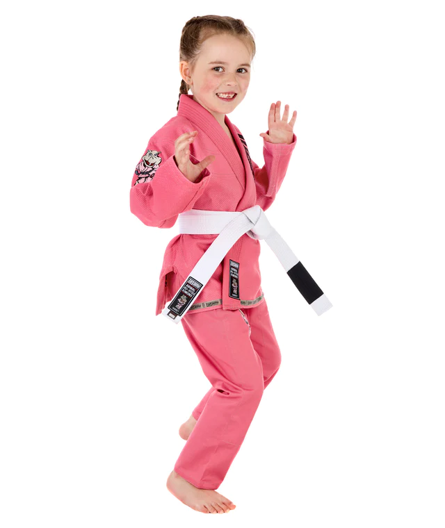Childrens kimono Tatami Meerkatsu Kids Animal Gi Pink photo