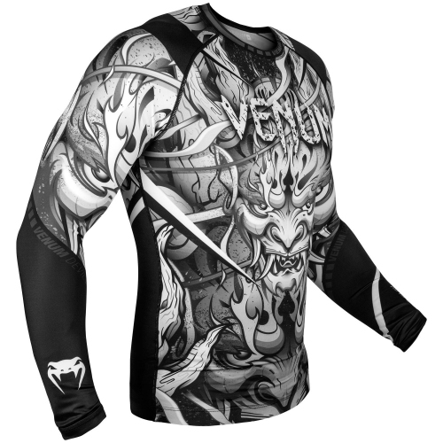 Рашгард Venum Devil Rashguard Long Sleeves White Black ціна