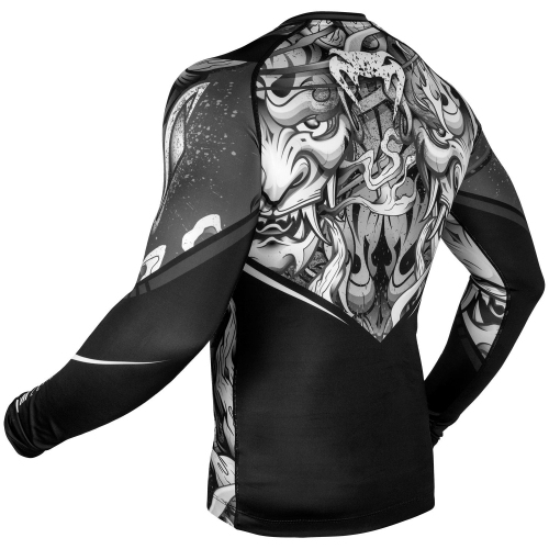Рашгард Venum Devil Rashguard Long Sleeves White Black фото