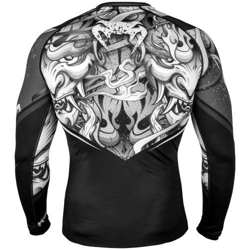 Рашгард Venum Devil Rashguard Long Sleeves White Black купити