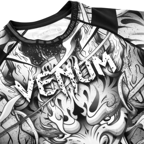 Рашгард Venum Devil Rashguard Long Sleeves White Black оригінал