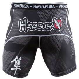 Компрессионные шорты Hayabusa Metaru 47 Silver Compression Shorts Black, Фото № 2