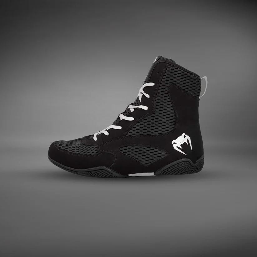 Боксерки Venum Contender Boxing Shoes Black White купити