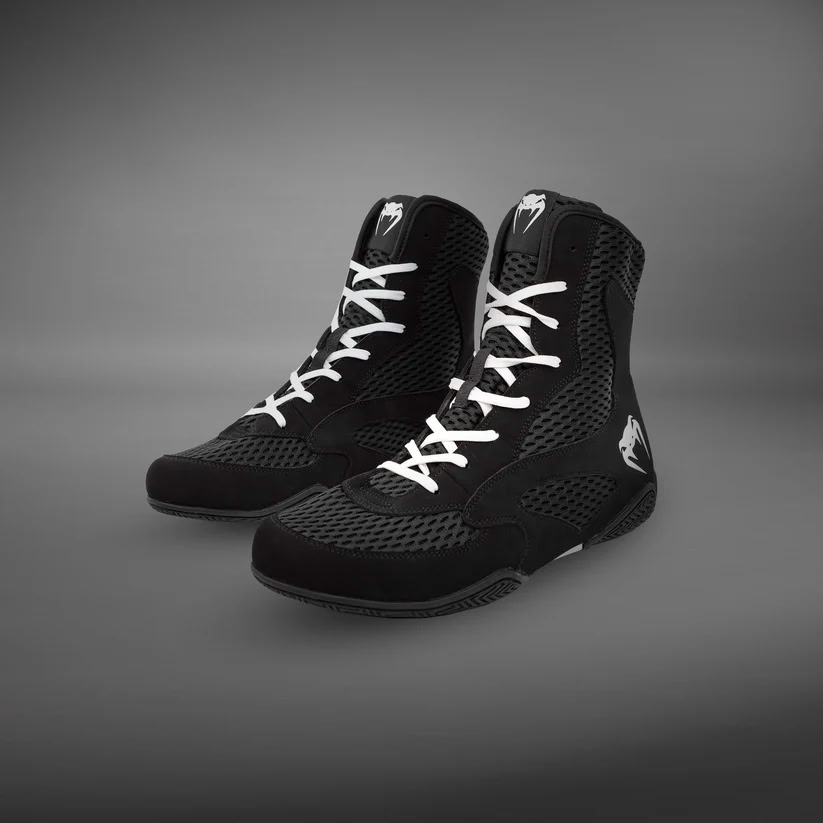Боксерки Venum Contender Boxing Shoes Black White