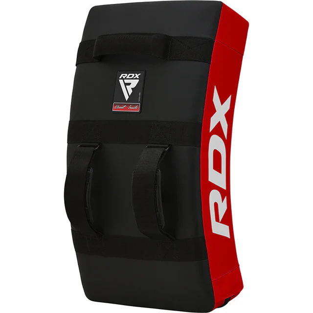 Маківара RDX T1 Curved Kick Shield with Nylon Handles Black Red купити