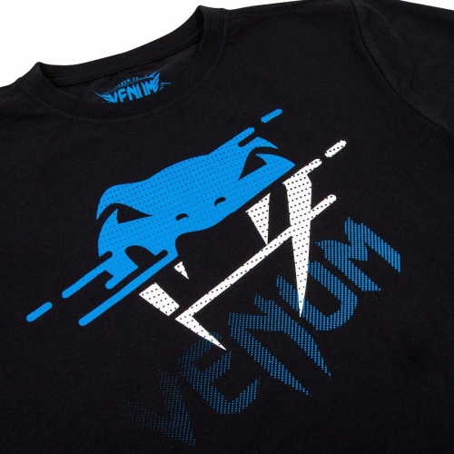 Childrens T-shirt Venum Tornado Kids T-shirt Black Cyan photo