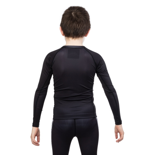 Childrens rash guard Tatami Kids Vengeance Long Sleeve Rash Guard Black photo