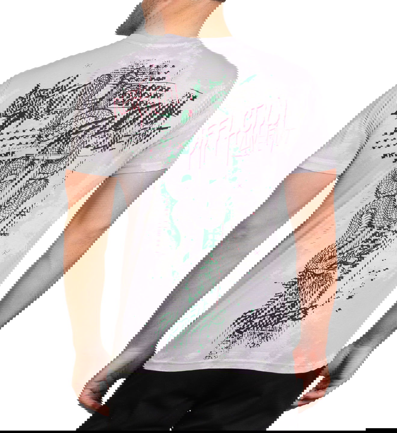 Affliction Warborn Saints Lilac Grey T-shirt buy