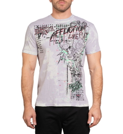 Футболка Affliction Warborn Saints Lilac Grey