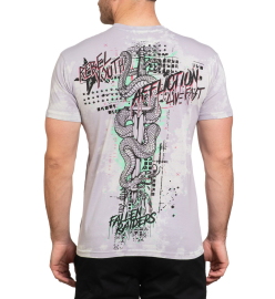 Affliction Warborn Saints Lilac Grey T-shirt buy