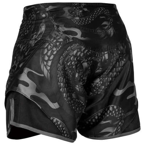 MMA shorts Venum Dragons Flight Fightshorts Black Black size