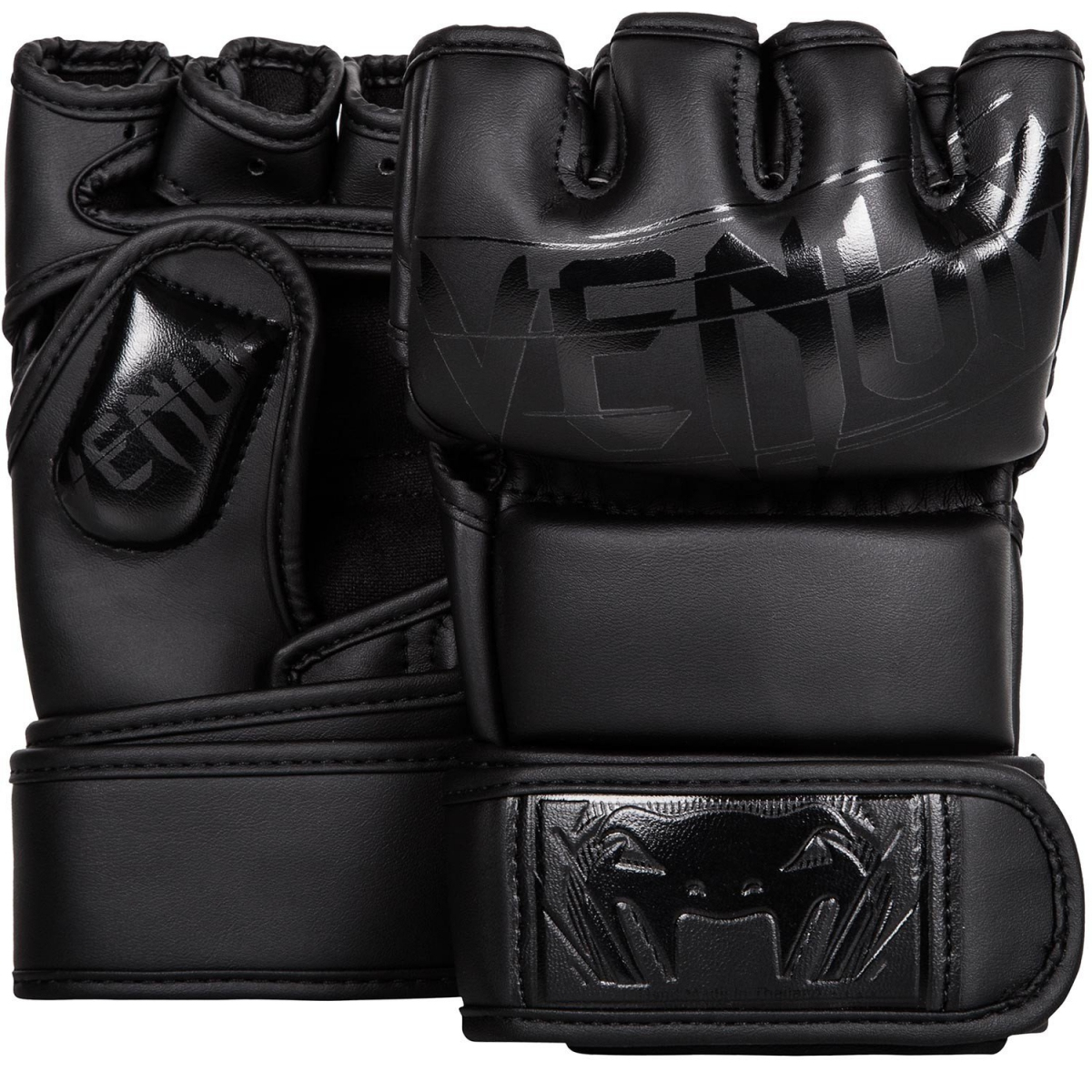 Перчатки Venum Undisputed 2.0 MMA Gloves - Semi Leather Matte Black