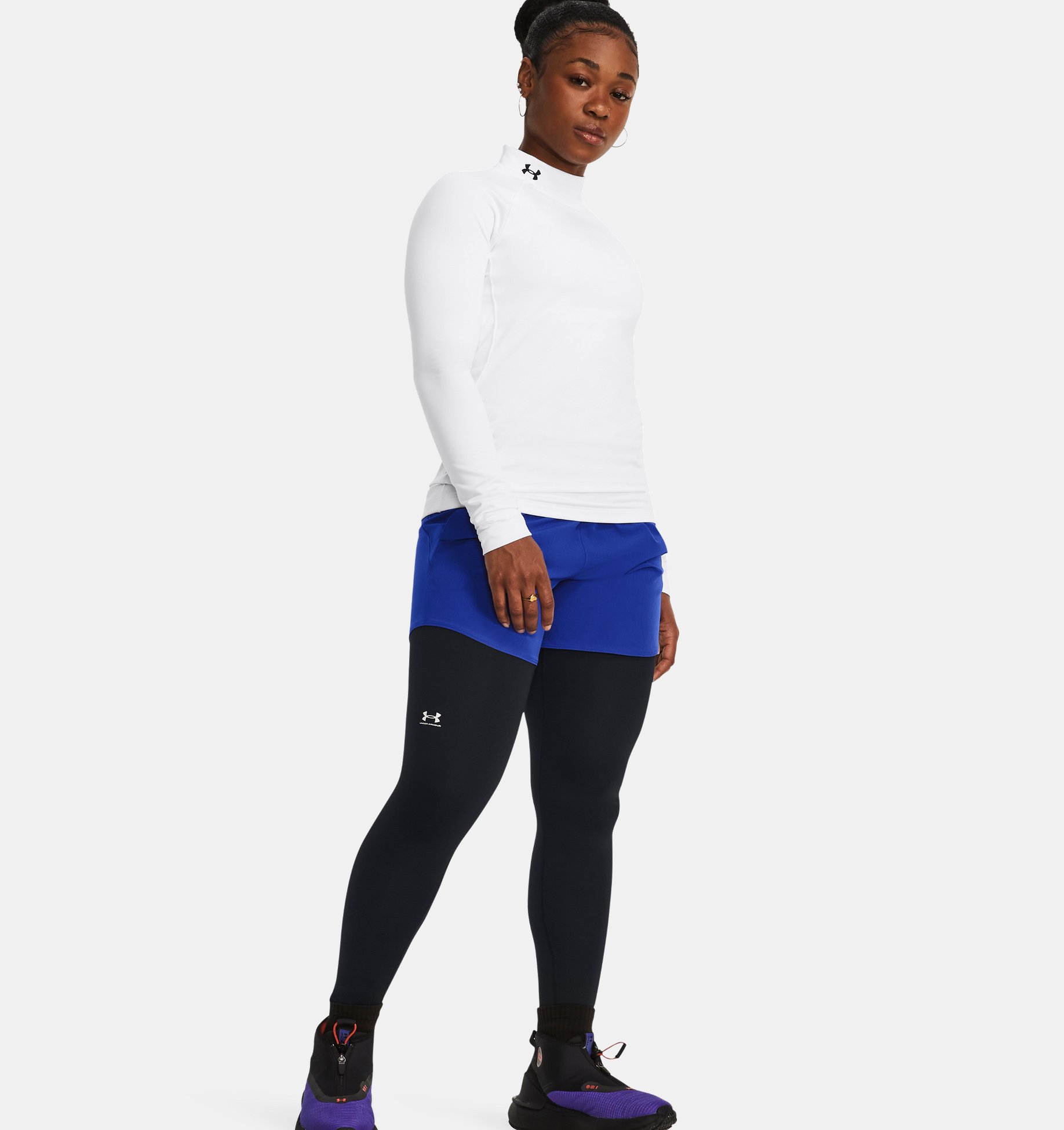 Womens Leggings Under Armour ColdGear® Black White price