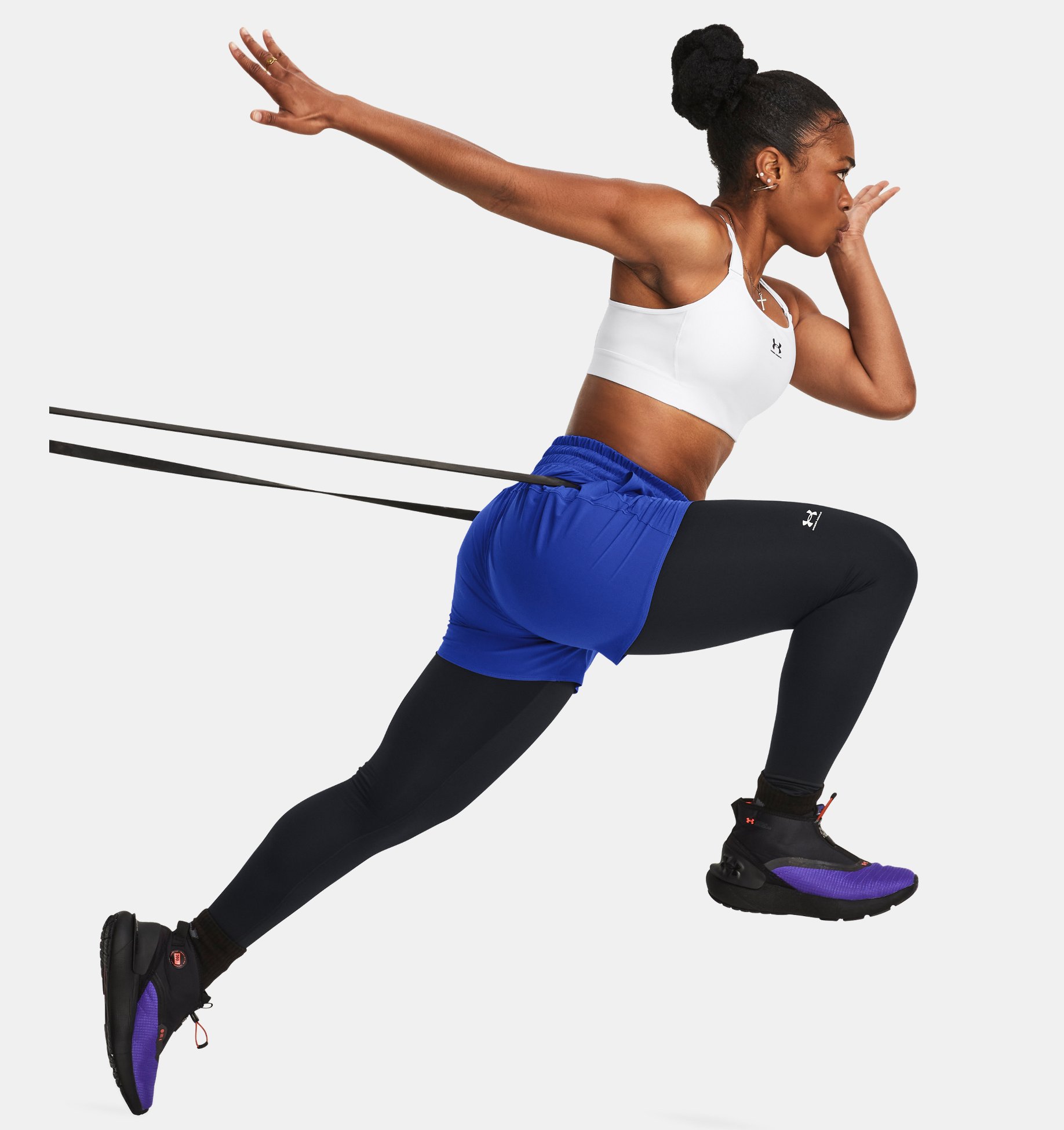 Womens Leggings Under Armour ColdGear® Black White photo