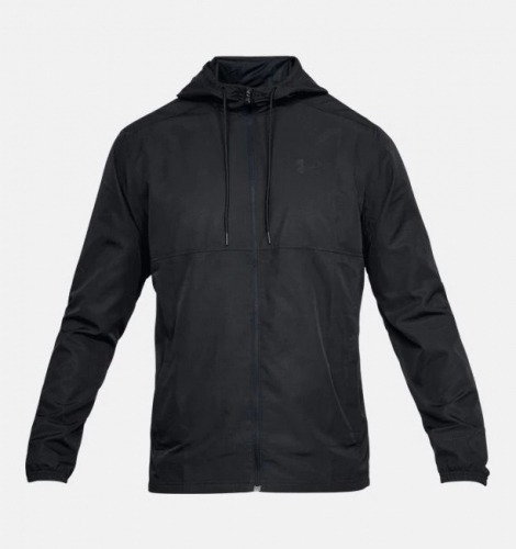 Under Armour Sportstyle Woven Full Zip Hoodie Black photo