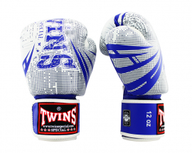 Боксерские перчатки Twins Fancy FBGVL3-TW5 Blue White, Фото № 2