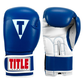 Боксерські рукавиці Title Classic Pro Style Training Gloves 3.0 Blue White, Фото № 2