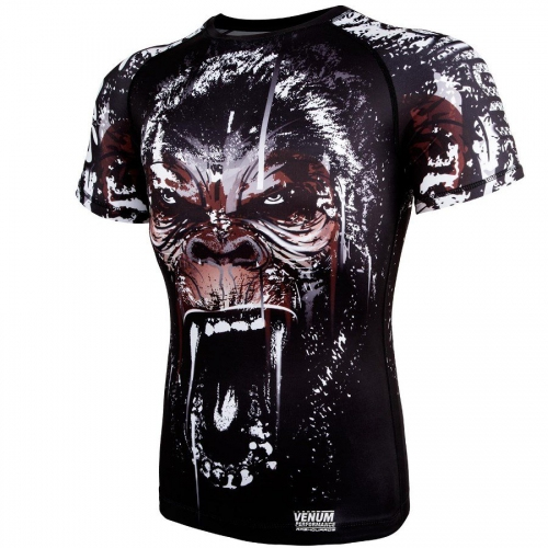 Рашгард Venum Gorilla Rashguard Short Sleeves Black цена