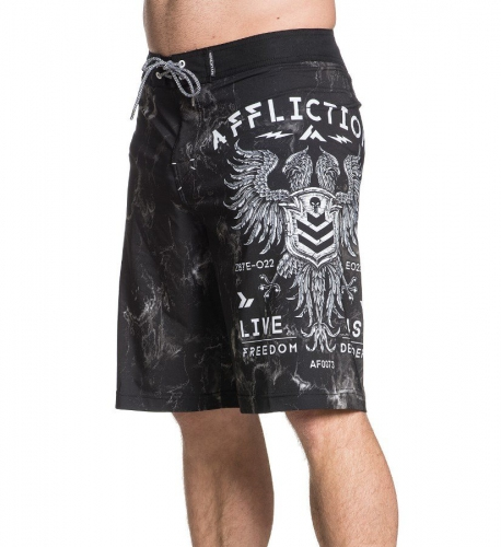Шорты Affliction Value Freedom Boardshort Black купить