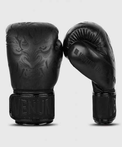 Боксерские перчатки Venum Devil Boxing Gloves Black Black купить