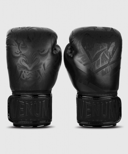 Боксерские перчатки Venum Devil Boxing Gloves Black Black цена