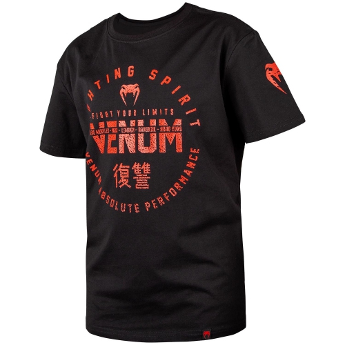Childrens T-shirt Venum Signature T-Shirt Black Red buy