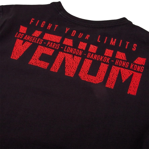 Childrens T-shirt Venum Signature T-Shirt Black Red original
