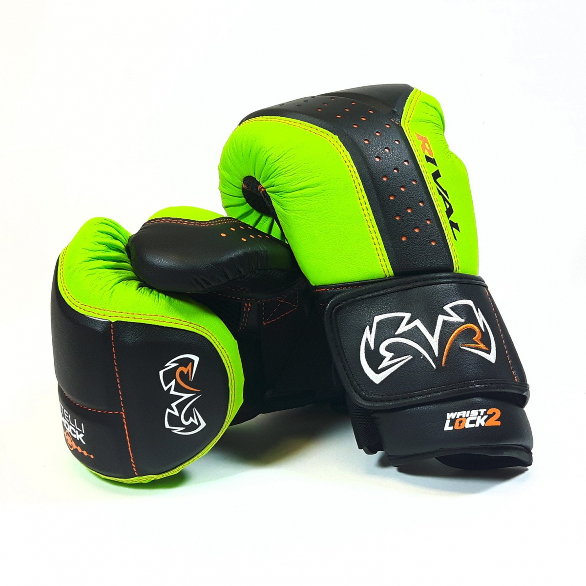 Боксерские перчатки Rival RB10 Intelli-shock Bag Gloves Black Lime