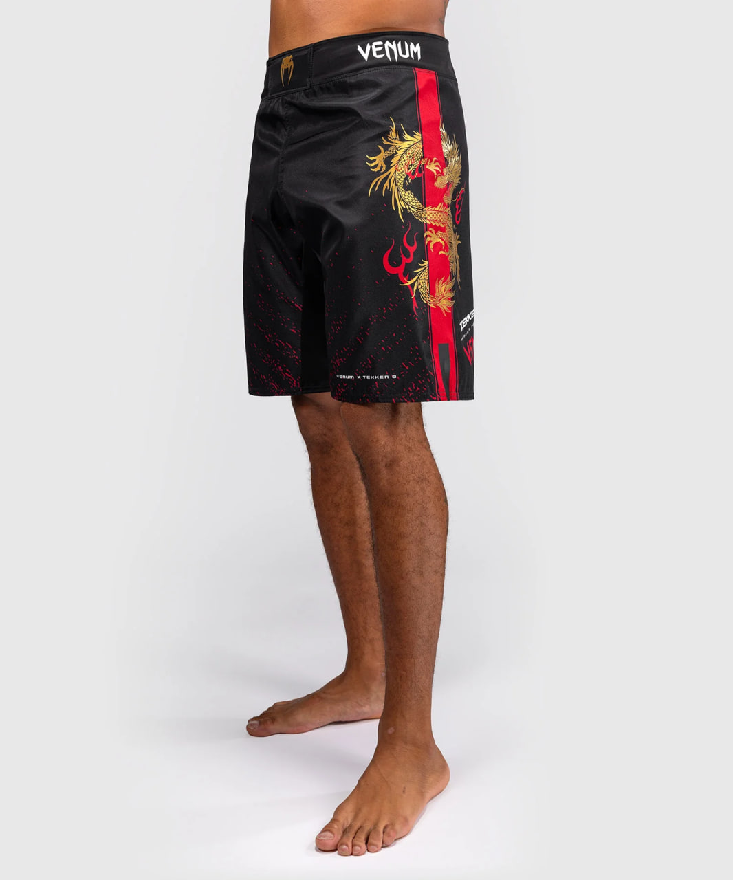 Venum x TEKKEN 8 Marshall Law Fight Shorts Black Red Gold size